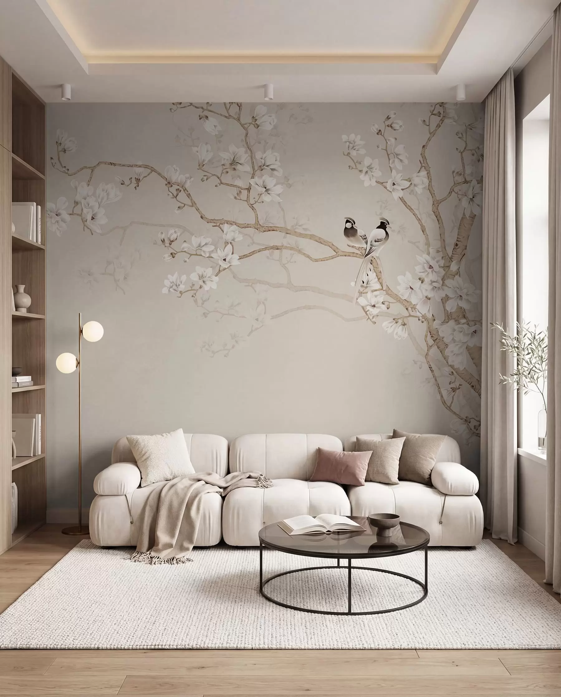 Fototapet Magnoliaträd i trädgården u25842d1