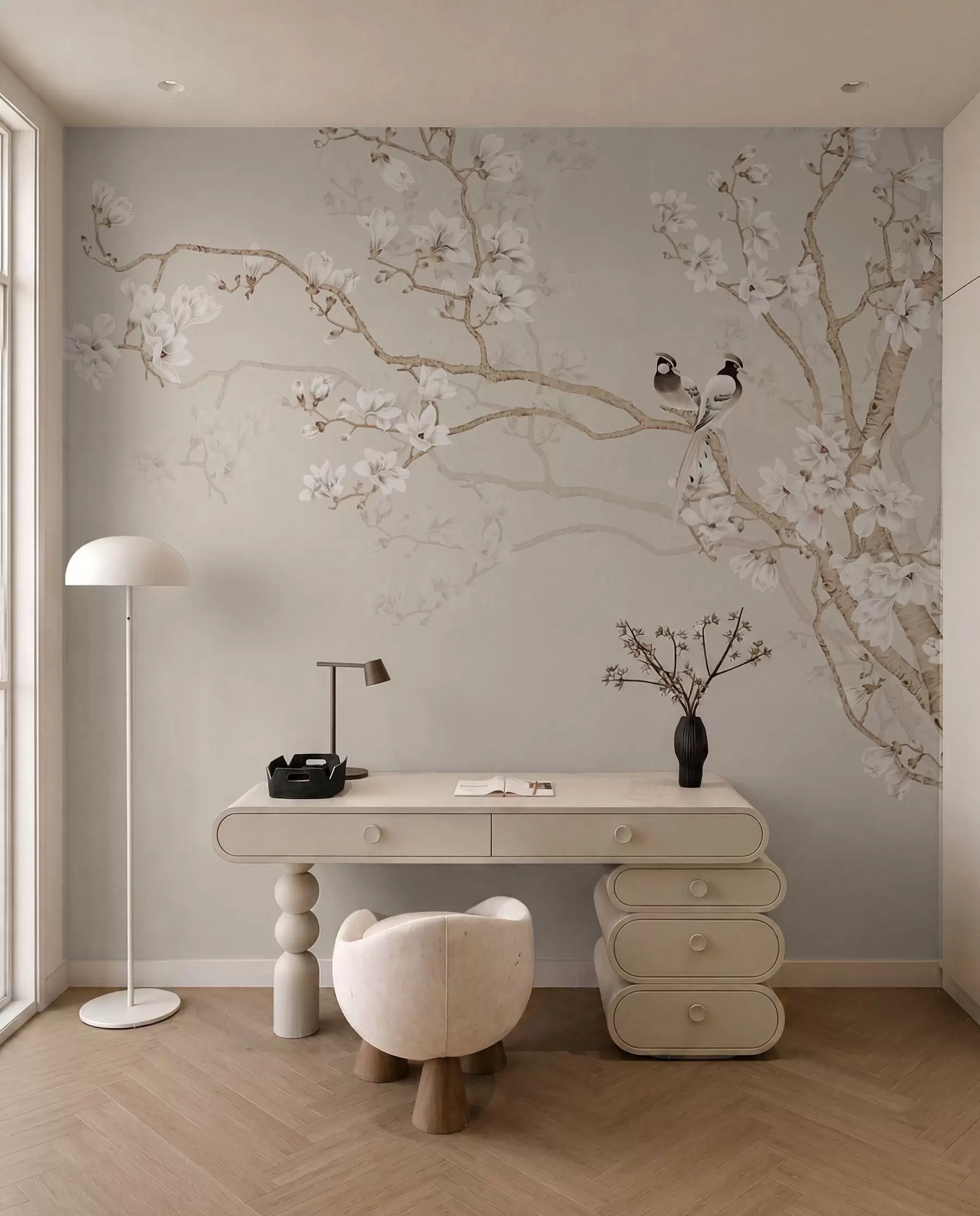 Fototapet Magnoliaträd i trädgården u25842d1